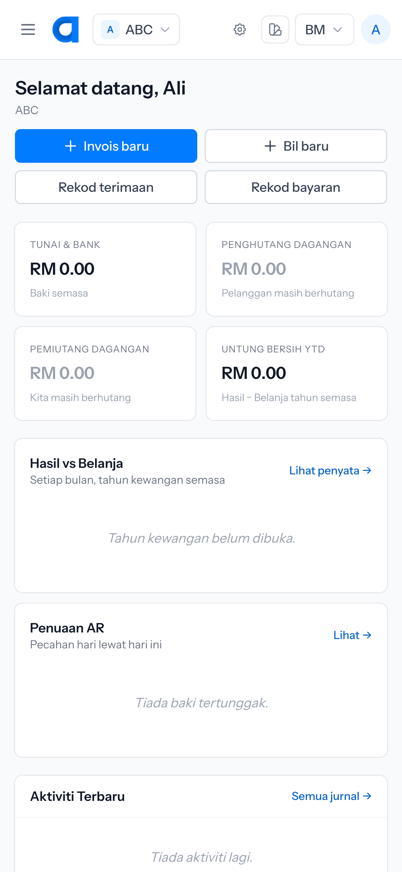 Papan pemuka dalam Mod Audit